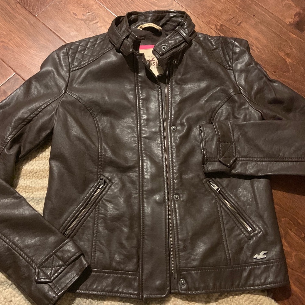 Hollister faux leather jacket
